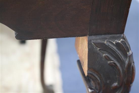 A Chippendale Revival mahogany console table W.183cm